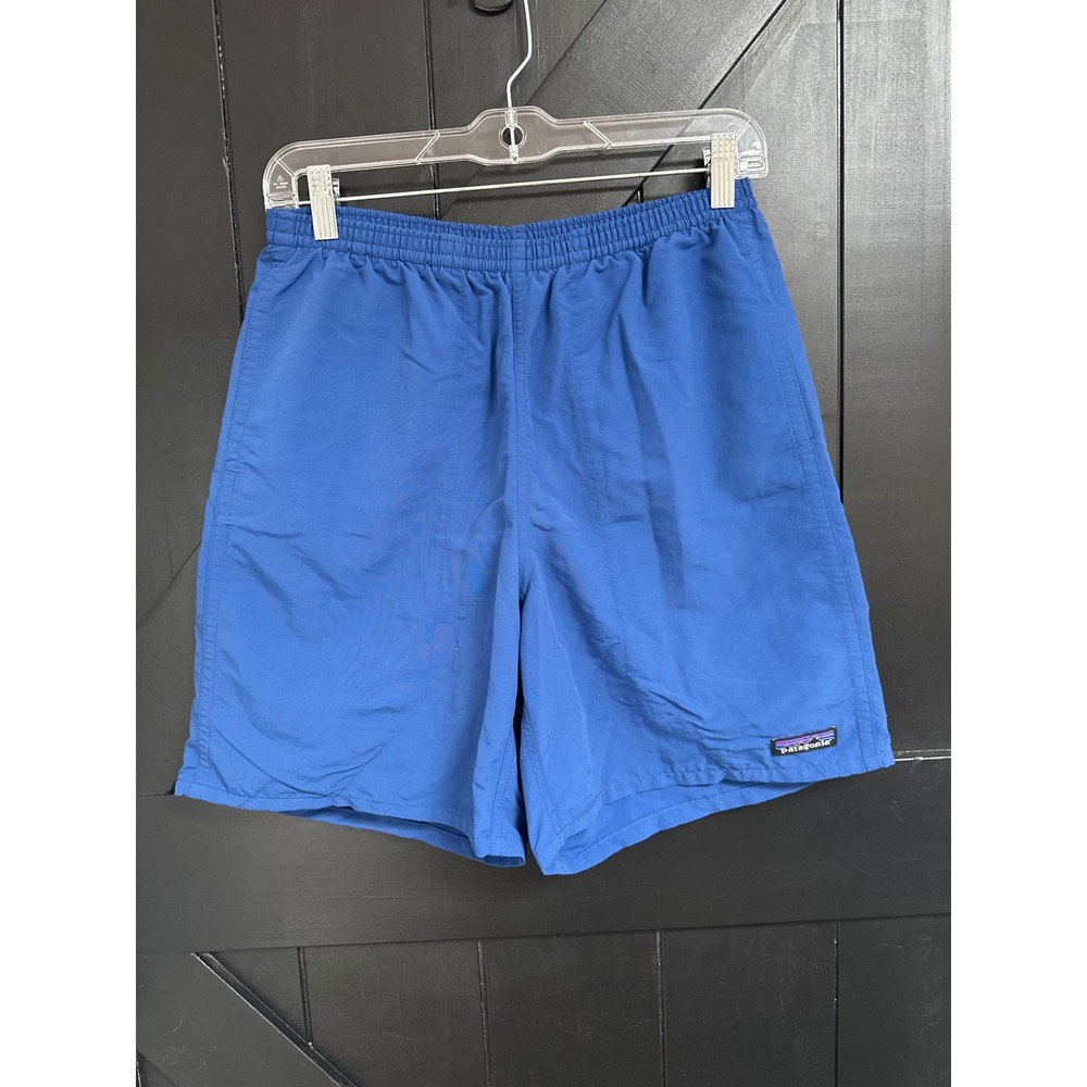 Patagonia Baggies Lights Shorts Blue Recycled Nylon Mesh Liner Mens Small Beach